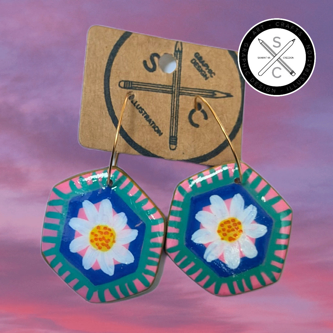 ‘Geo Daisies’ Earrings