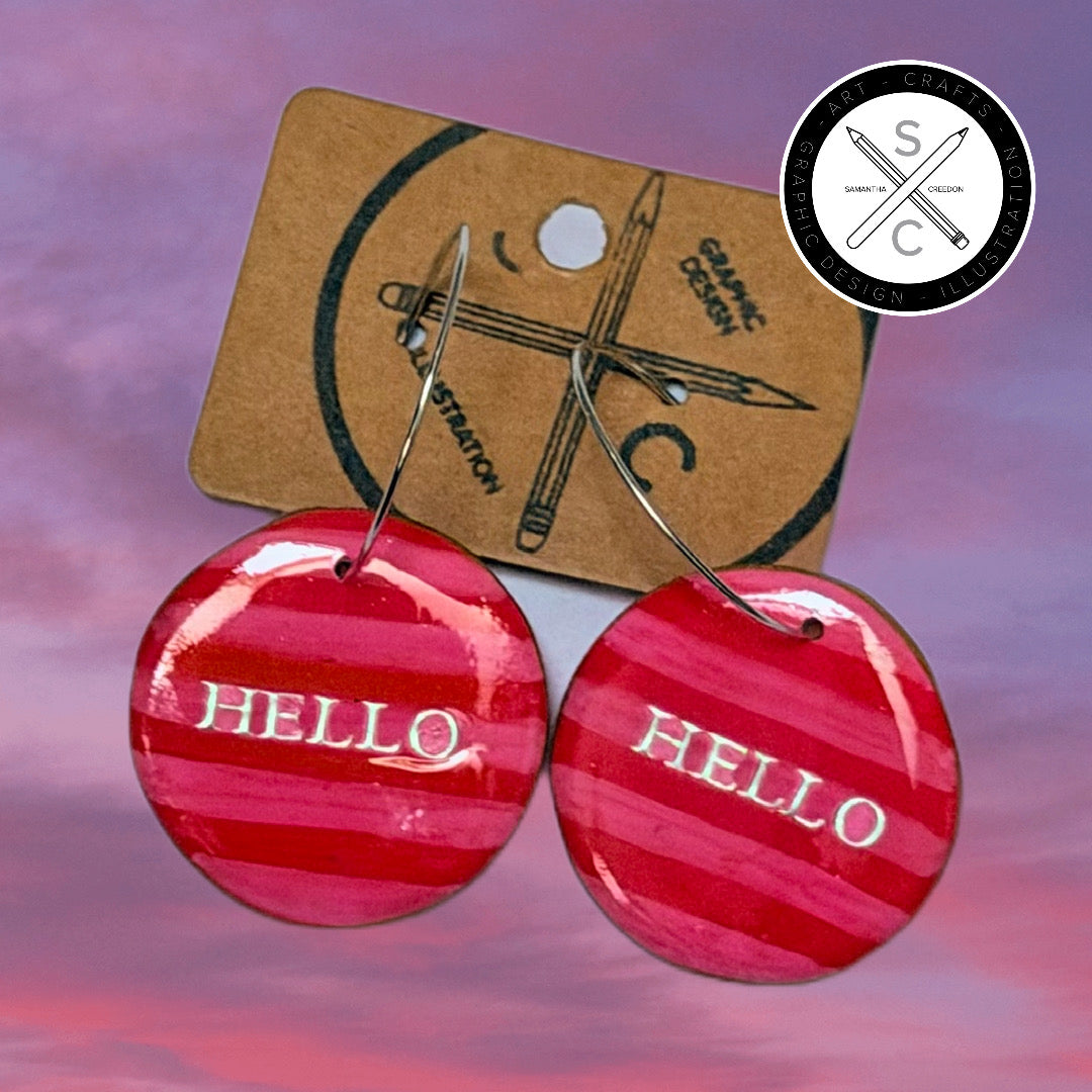 ‘Hello’ Earrings