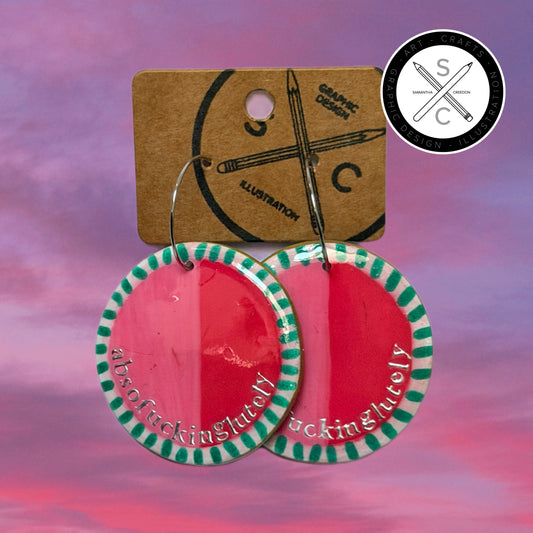 ‘Absof**kinglutely’ Earrings