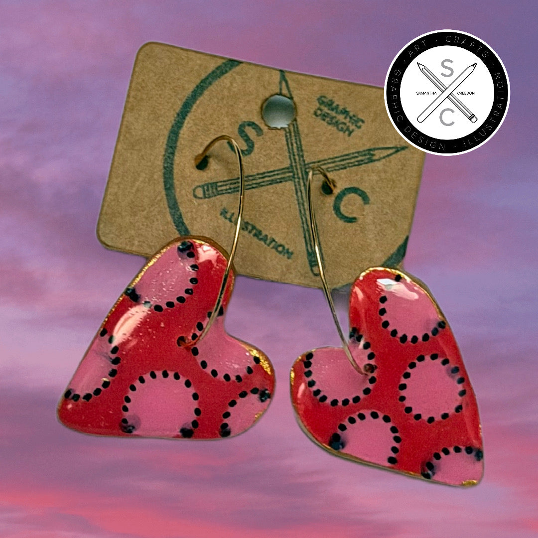 ‘Dotted Hearts’ Earrings
