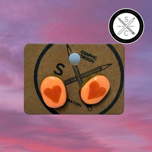 ‘Croí Oráiste’ Stud Earrings